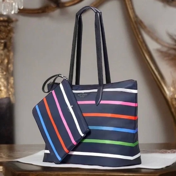 kate spade Handbags - NWOT Kate Spade Mel Packable Nylon Tote Shoulder Bag with Wristlet